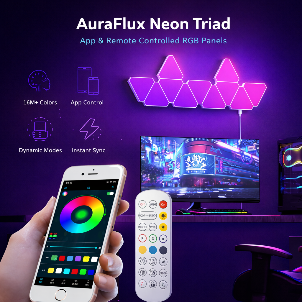 AuraFlux Neon Triad