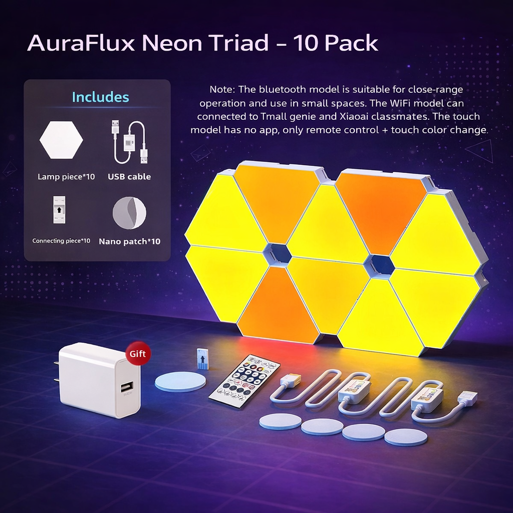 AuraFlux Neon Triad